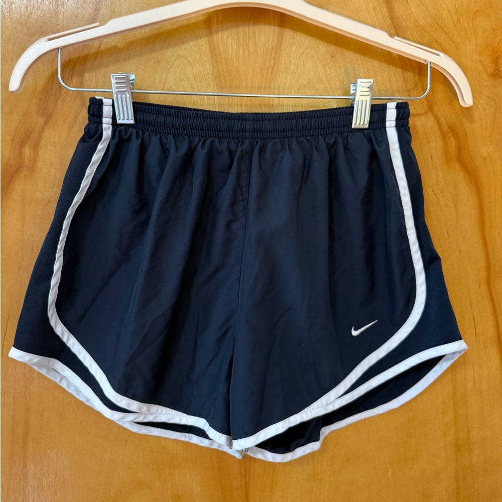 Nike Women's Navy Athletic Shorts with White Trim